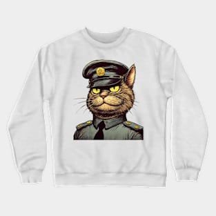 Feline Officer Crewneck Sweatshirt